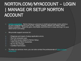 WWW,NORTON.COM/SETUP MANAGE AND ACTIVATE ACCOUNT