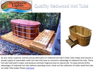 Quality Redwood Hot Tubs