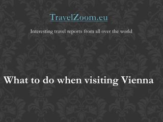 What to do when visiting Vienna