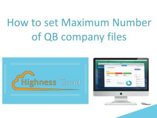 How to set maximum number of QB company files