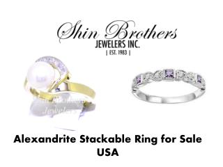 Alexandrite Stackable Ring for Sale USA
