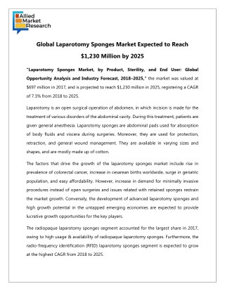 Laparotomy Sponges Market Overview