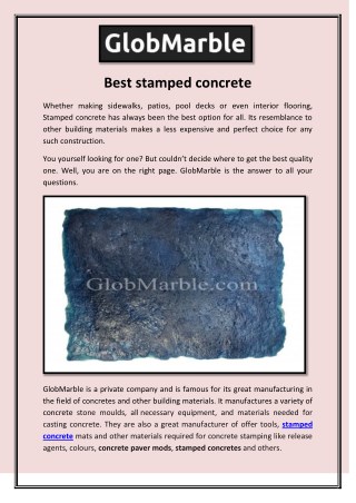 Best stamped concrete