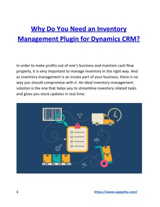 Why Do You Need an Inventory Management Plugin for Dynamics CRM?