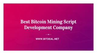 Bitcoin Mining Script Development