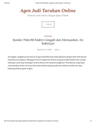 Bandar Poker88 Makin Canggih dan Memuaskan. Ini Buktinya!