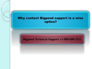 Why contact Bigpond support is a wise option?