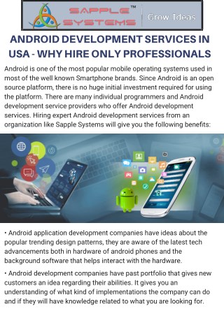 Top-level Android App Development Company in USA