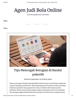Tips Mencegah Kerugian di Bandar poker88