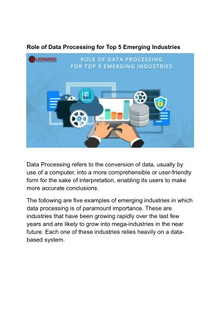 Online Survey Processing Services - Data Processing