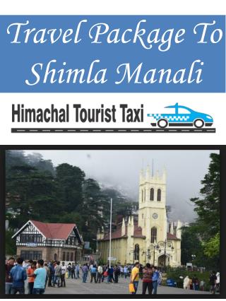 Travel Package To Shimla Manali