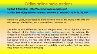 Oldies Music Making A Comeback On The Internet, With Old Time Charm