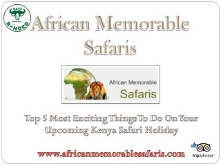 Top 5 Most Exciting Things To Do On Your Upcoming Kenya Safari Holiday