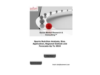 Global Sports Nutrition: Evolving Fitness Trend Drives the Market