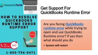 Get Support For QuickBooks Runtime Error