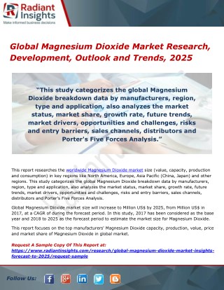 Global Magnesium Dioxide Market Research, Development, Outlook and Trends, 2025