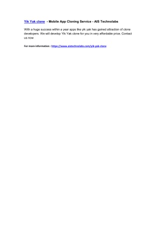 Yik Yak clone - Mobile App Cloning Service - AIS Technolabs