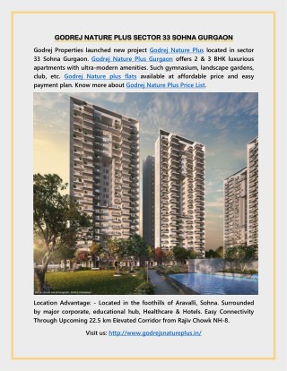 Godrej Nature Plus Sohna Gurgaon