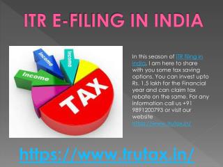 ITR filing in india under Section 80 C 09891200793