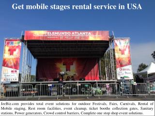 Get mobile stage rental service in USA