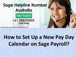 How to Set Up a New Pay Day Calendar on Sage Payroll?