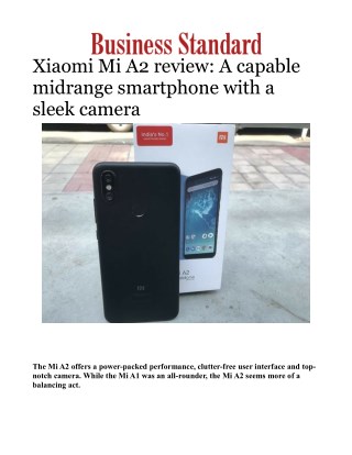 Xiaomi Mi A2 review: A capable midrange smartphone with a sleek cameraÂ 
