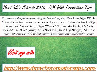 Best SEO Sites in 2018 | DM Web Promotions Tips