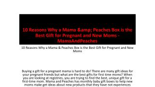 10 Reasons Why a Mama &amp; Peaches Box is the Best Gift for Pregnant and New Moms - MamaAndPeaches