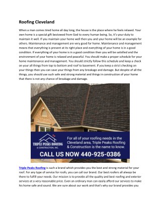 Roofing Cleveland