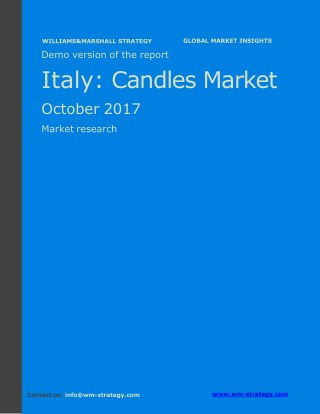 WMStrategy Demo Italy Candles Market October 2017