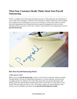 What Your Customers Really Think About Your Payroll Outsourcing?