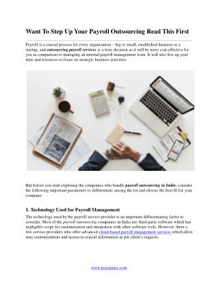 Want To Step Up Your Payroll Outsourcing Read This First