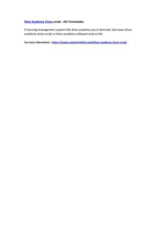 Khan Academy Clone script - AIS Technolabs