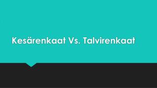 Kesärenkaat Vs. Talvirenkaat