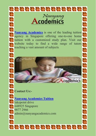 Private Tuition Assignments in Singapore