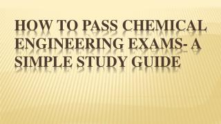 Chemical Engineering Online Courses