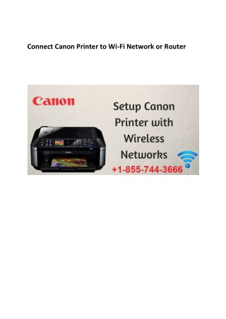 Configure Wireless Canon Printer by Canon Expert