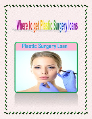 Where to get Plastic Surgery loans - Total Lifestyle Credit