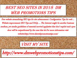 Best SEO Sites in 2018 | DM Web Promotions Tips