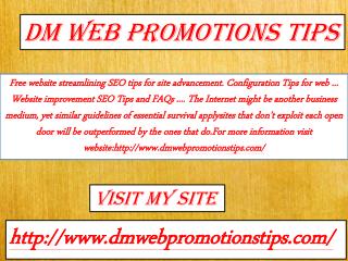 DM Web Promotion Tips