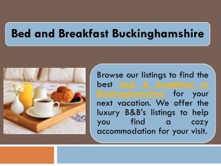 Bed and Breakfast Buckinghamshire