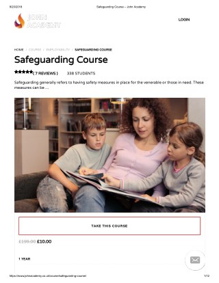 Safeguarding Course - John Academy