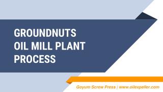 Complete Set of machinery for Groundnut / Peanut Oil Mill Plant