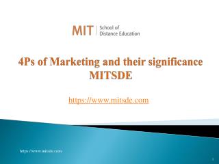 4Ps Of Marketing And Their Significance | MITSDE