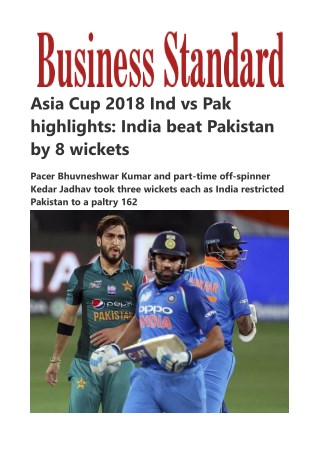 Pacer Bhuvneshwar Kumar and part-time off-spinner Kedar Jadhav