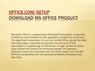 OFFICE.COM/SETUP ACTIVATE YOUR MS OFFICE ACCOUNT