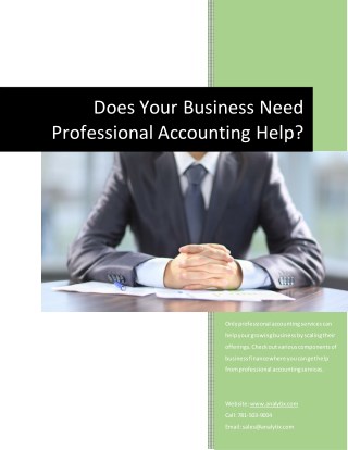 Does Your Business Need Professional Accounting Help?