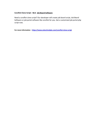Coroflot Clone Script - Best Job Board Software