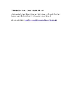 Behance Clone script - Cheap Portfolio Software