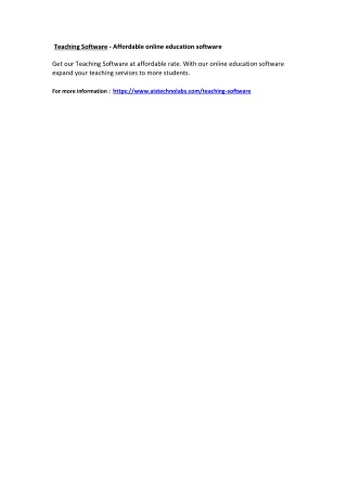 Teaching Software - Affordable online education software